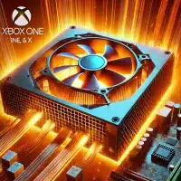An image focused on overheating and fan repair for Xbox One, S, and X consoles. The image should feature an Xbox console with emphasis on the cooling.