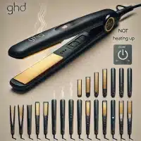 GHD hair straightener, similar in design to the provided real GHD model. The straightener should be shown with a visible