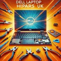 Dell laptop hinge repairs, emphasizing The laptop is should be shown with the hinge visible
