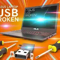 The laptop should be shown with the USB port visible