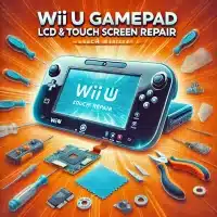 Wii U Gamepad LCD and touch screen repair, The image features a Wii U Gamepad