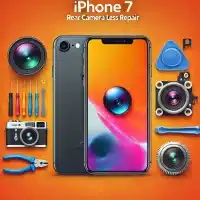 iPhone 7 rear camera lens repair.