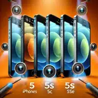 iPhones 5, 5S, 5C, and 5SE with a focus on camera repairs