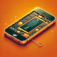 showcasing iPhone 3GS battery repair. Display the iPhone 3GS prominently,