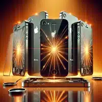 showing iPhones 4 and 4S with a focus on back glass replacement