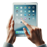 ipad showing a screen repaired