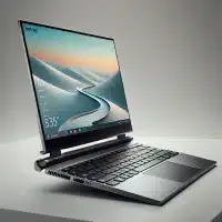 Lenovo Yoga laptop, showcasing its sleek and flexible design. The laptop should be open and positioned to highlight its 3