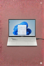 A premium replacement UK-layout QWERTY keyboard for an Asus ZenBook, featuring original tactile response and backlit support, displayed on a solid light pink background for Atlantis repair services.