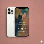 Close-up of the advanced dual and triple-lens camera systems on an Apple iPhone 12, Mini, Pro, and Pro Max, set against a solid light pink background for Atlantis repair services.