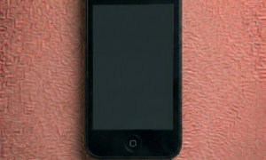 Close-up of a replacement Home button assembly and internal flex cable for the iPhone 3G and 3GS, positioned on a solid light pink background for Atlantis repair services.