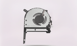 Professional replacement Acer laptop cooling fan component, clean and unbranded, presented on the Atlantis signature white and grey studio background.
