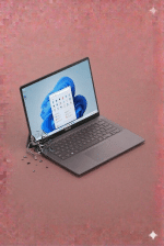 A replacement heavy-duty steel hinge and reinforced lid mounting bracket for an Asus ZenBook, displayed on a solid light pink background for Atlantis UK-wide repair services.