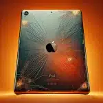 A detailed and visually appealing image optimized for an online store showing the back of an iPad with visible scratches and dents,